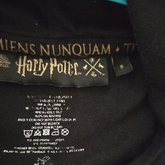 Warner Bros. Black Hoodie with Gold Emblem - Picture 2 of 8